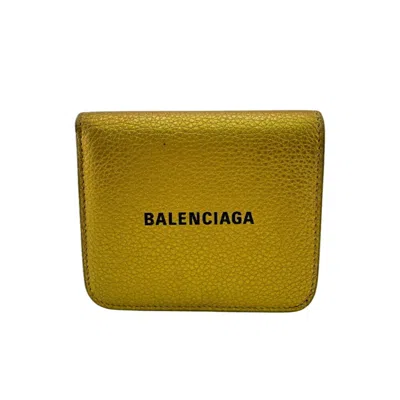 Pre-owned Balenciaga Gold Black Leather Wallet (bi-fold) () In Multi