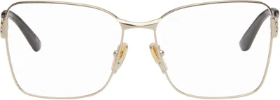 Balenciaga Gold Mercury Squared Metal Glasses In 003 Gold