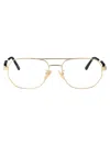 Balenciaga Gold Metal Optical Glasses In Multi