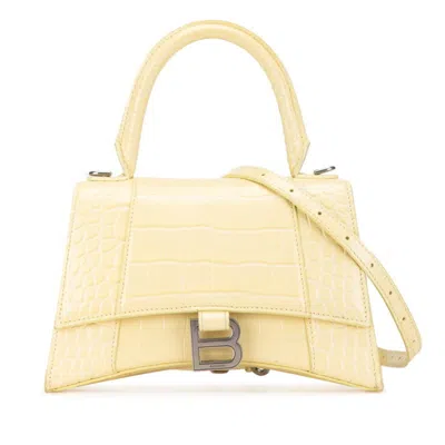 Pre-owned Balenciaga Gold Yellow Leather Handbag Shoulder Bag ()
