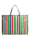 Balenciaga Chatelet Logo-print Striped Leather Tote Bag In Multicolour