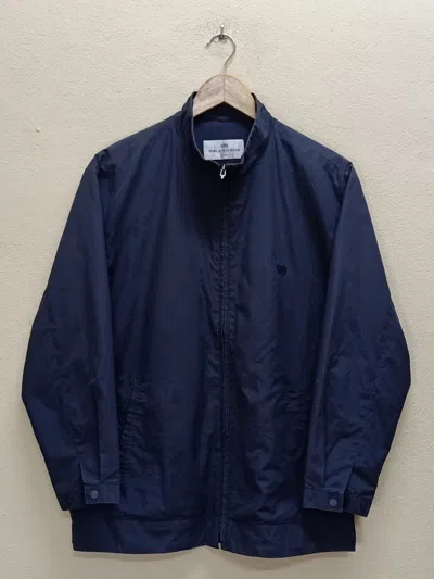 Pre-owned Balenciaga Golf Vintage Embroidered Logo Windbreaker Jacket In Blue
