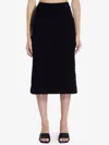 Balenciaga Tweed Midi Skirt In Black