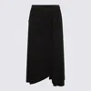 Balenciaga Draped Tailored Crepe Skirt In Black