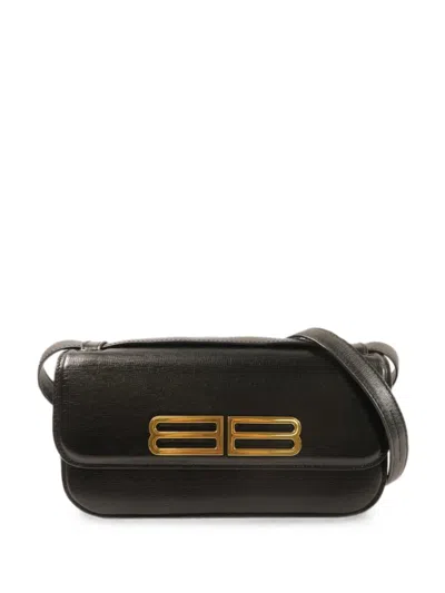 Pre-owned Balenciaga Gossip Bb Shoulder Bag In Black
