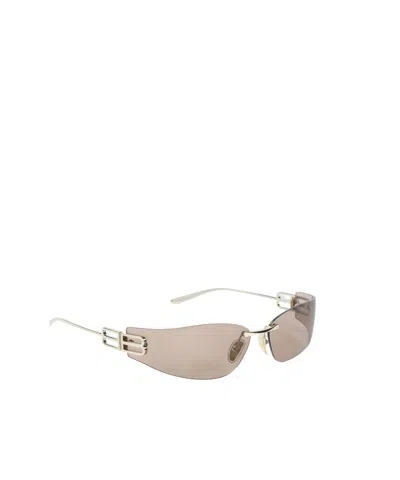 Balenciaga Gossip D Frame Sunglasses In Gold
