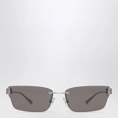 BALENCIAGA BALENCIAGA GOSSIP RECTANGULAR SILVER/BLACK SUNGLASSES