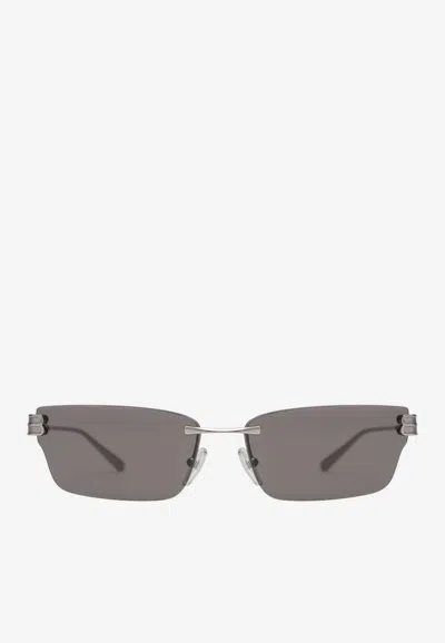 Balenciaga Gossip Rectangular Sunglasses In Gray