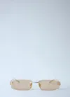 Balenciaga Gossip Rectangular Sunglasses In Metallic