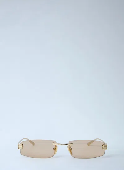 Balenciaga Gossip Rectangular Sunglasses In Metallic