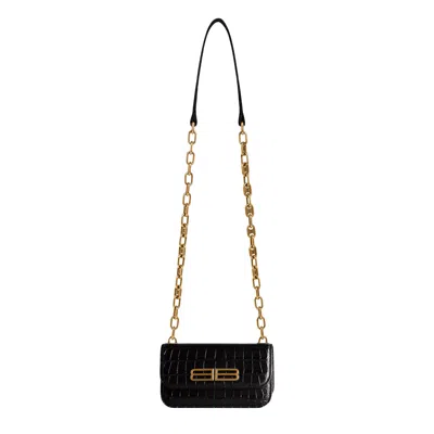 Pre-owned Balenciaga Gossip Xs Bag With Chain 'black'