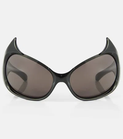 Balenciaga Gotham Cat Cat-eye Sunglasses In Black