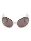 Balenciaga Eyewear Gotham Cat-eye Frame Sunglasses In White