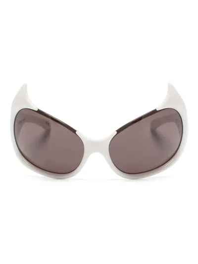 Balenciaga Gotham Cat-eye Sunglasses In White