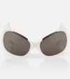 Balenciaga Eyewear Gotham Cat-eye Frame Sunglasses In Gray