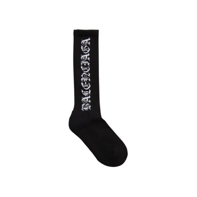 Pre-owned Balenciaga Gothic Tennis Socks 'black/white' | Women's Size M