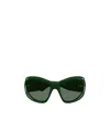 Balenciaga Gradient-lens Cat-eye Sunglasses In Green