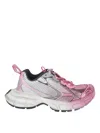 Balenciaga Mesh-panelled Sneakers In Size 3xl In Gray