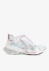 Balenciaga Sneaker Runner White Blue Pink Brown In White