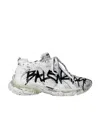 Balenciaga Runner Graffiti Sneakers In White