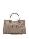 Balenciaga Beige Le City Medium Satchel In Nude & Neutrals