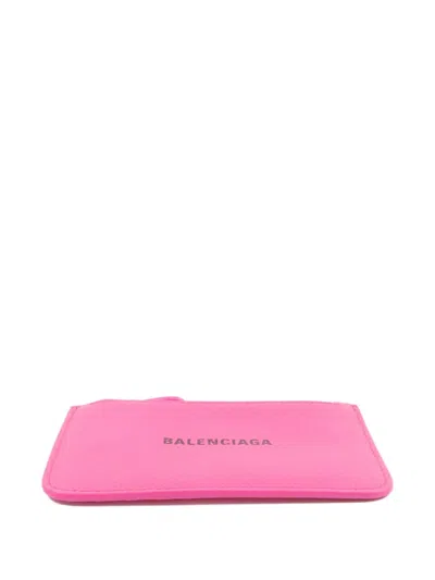 Pre-owned Balenciaga Grained-leather Wallet In Pink