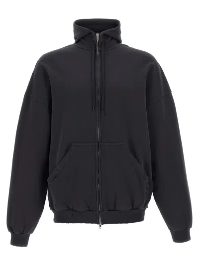 Balenciaga Grande Security Tape Logo Sweatshirt Black