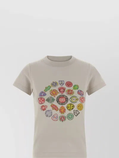 BALENCIAGA GRAPHIC LOGO CREW NECK SHORT SLEEVE T-SHIRT