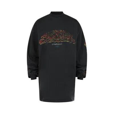 Pre-owned Balenciaga Graphic Long-sleeve T-shirt 'black' | Men's Size 2
