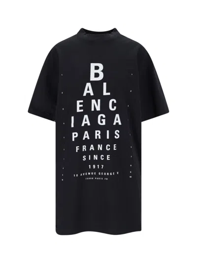 Balenciaga Graphic Oversized Crewneck T-shirt In Multi
