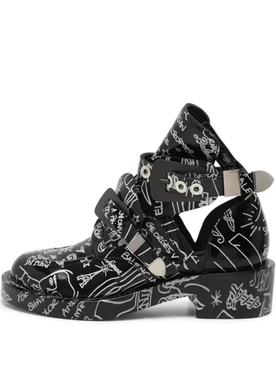Pre-owned Balenciaga Graphic-print Ankle Boots