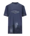 Balenciaga 3b Sport Icon Oversized T-shirt In Blue