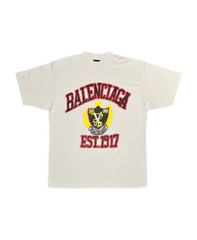 Balenciaga Graphic-print Cotton T-shirt In White