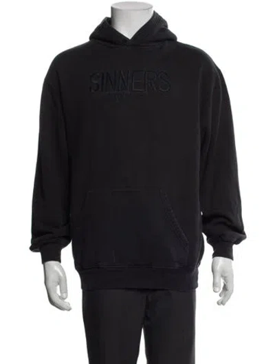 Pre-owned Balenciaga Graphic Print Crew Neck Hoodie In Gray