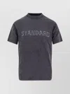 Balenciaga Black Crewneck T-shirt With Logo Print On The Front In Cotton Man In Gray