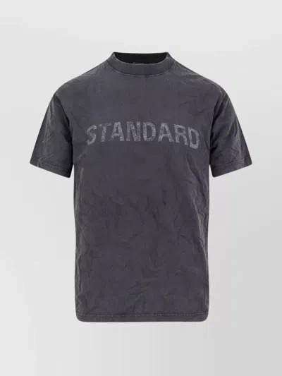 BALENCIAGA GRAPHIC PRINT CREW NECK SHORT SLEEVE TOP