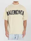 Balenciaga Graphic Print Crew Neck T-shirt In Brown