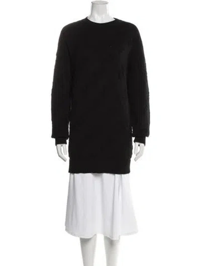 Pre-owned Balenciaga Graphic Print Crew Neck Tunic In Black