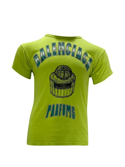 Pre-owned Balenciaga Graphic-print Crewneck T-shirt In Green