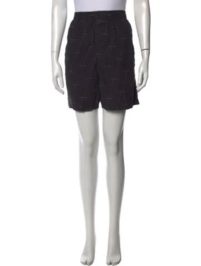 Pre-owned Balenciaga Graphic Print Mini Shorts In Black