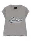 Balenciaga Casual Top With Short Sleeves And Print In Gray