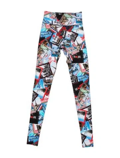 Pre-owned Balenciaga Graphic Print Skinny Leg Pants W/ Tags In Blue