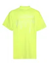 Balenciaga Yellow 3b Liquefied Oversized T-shirt In Green