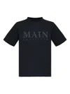 Balenciaga Black Faded Regular Fit Logo T-shirt In Black