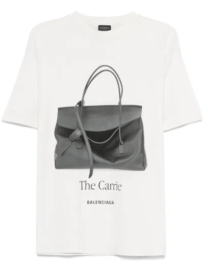 Balenciaga Graphic-print T-shirt In Grey