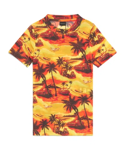 Balenciaga Graphic-print T-shirt In Yellow