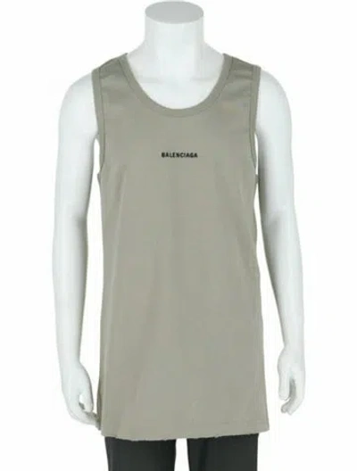 Pre-owned Balenciaga Graphic Print Tank W/ Tags In Gray