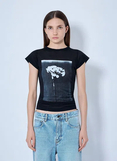 Balenciaga Graphic Print T-shirt In Blue