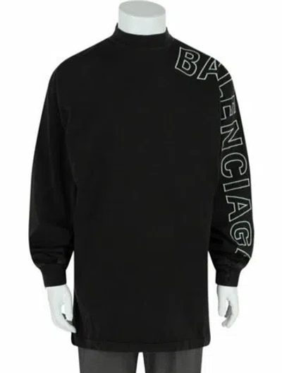 Pre-owned Balenciaga Graphic Print T-shirt W/ Tags In Black