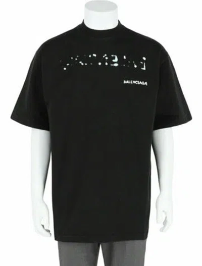 Pre-owned Balenciaga Graphic Print T-shirt W/ Tags In Black